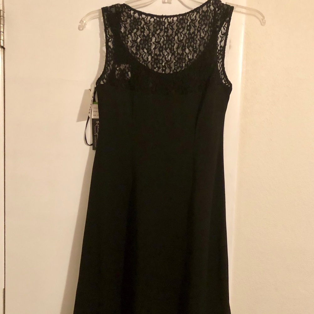 Karin Stevens Evening Collection Black Lace Dress